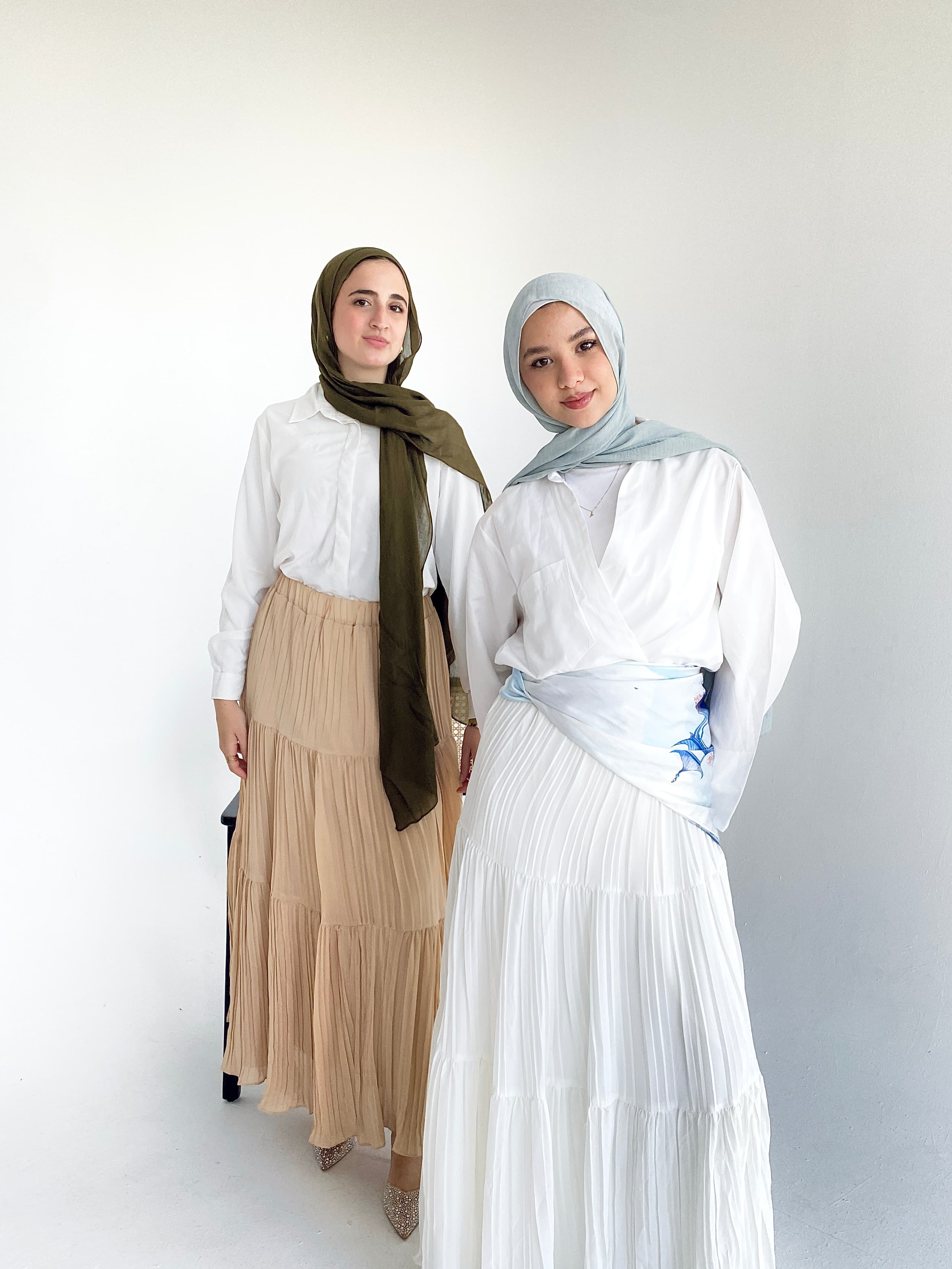 Black Flowy Pleated Skirt