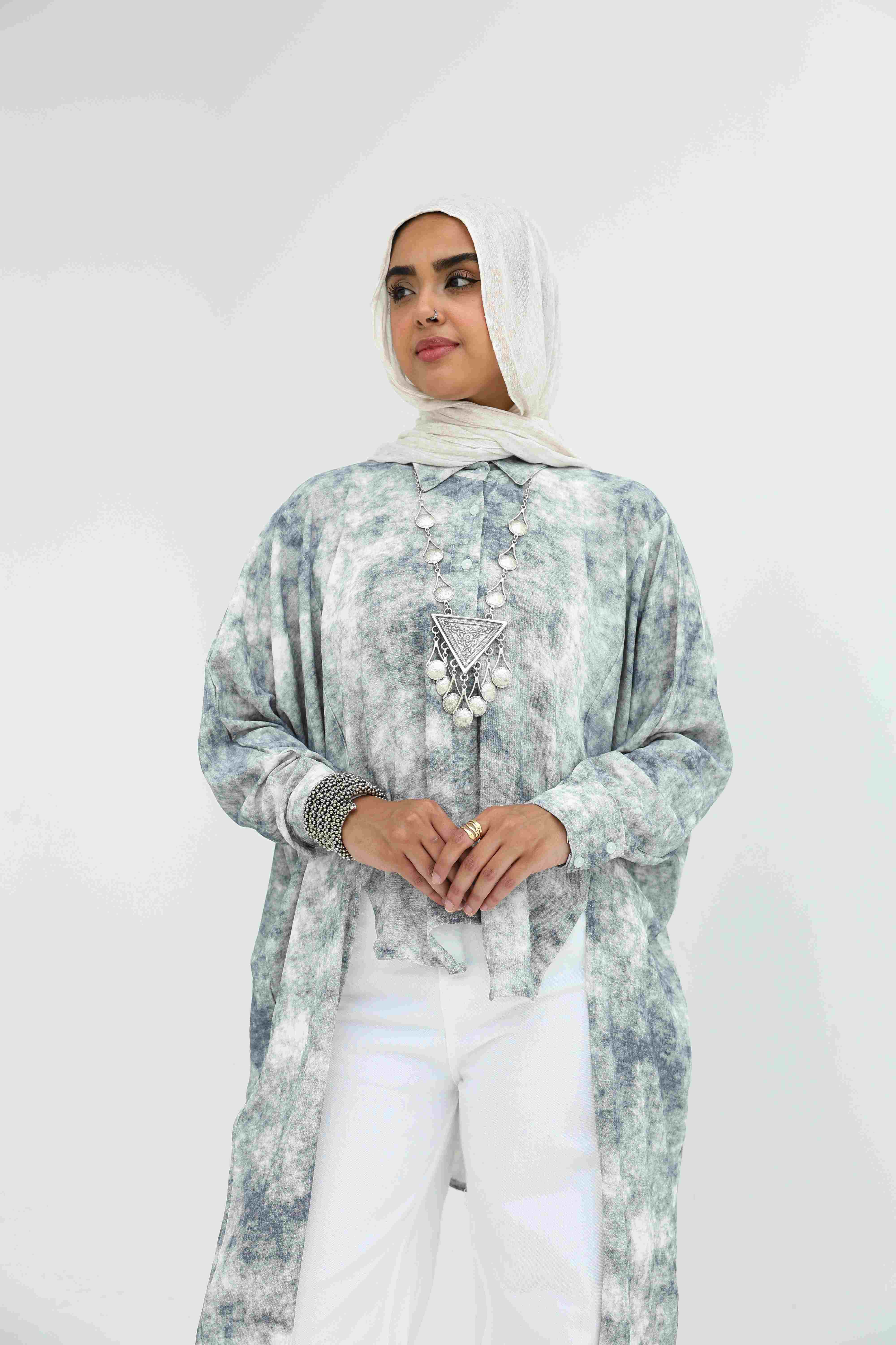 Tie-Dye High-Low Shirt